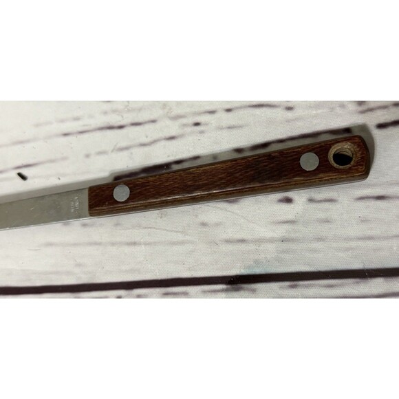 Vintage Japan Stainless-steel Cooking Spoon w Wooden Handle - Picture 7 of 8